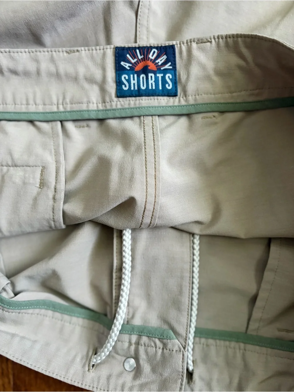 Faherty All Day Shorts 9” Stone Men’s 36 Performance Stretch Khaki